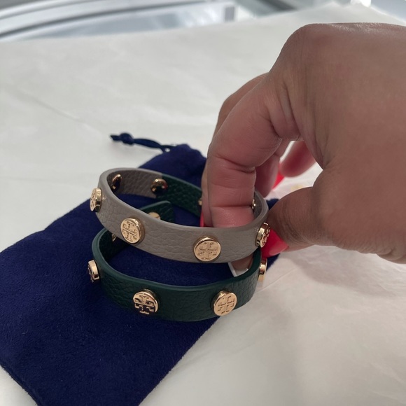 Tory Burch Wrap around two tone bracelet! Leather - Picture 5 of 9